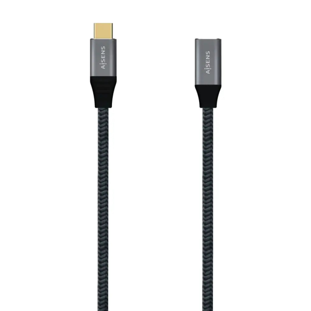 AISENS Cable USB 3.2 Gen2X2 Aluminio 20Gbps 5A 100W. Tipo USB-C/M-USB-C/H. Gris. 1.0M