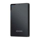 Carcasa externa AISENS para disco duro de 2.5" SATA de 9.5mm, compatible con USB 3.0 y USB 3.1 Gen1, en color negro