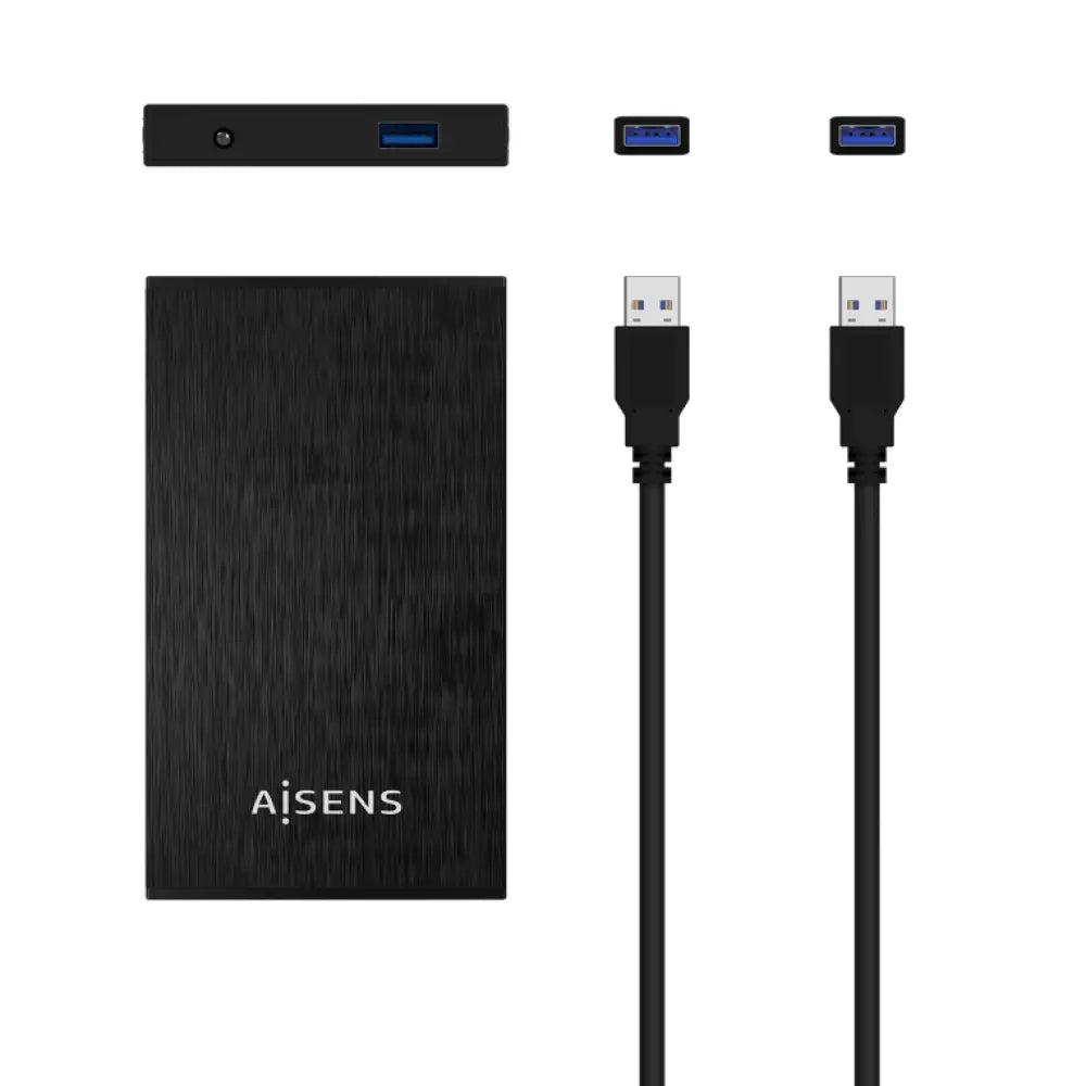 AISENS Caja Externa 2.5? ASE-2523B 9.5MM SATA a USB 3.0/USB3.1 GEN1. Negra - detalle