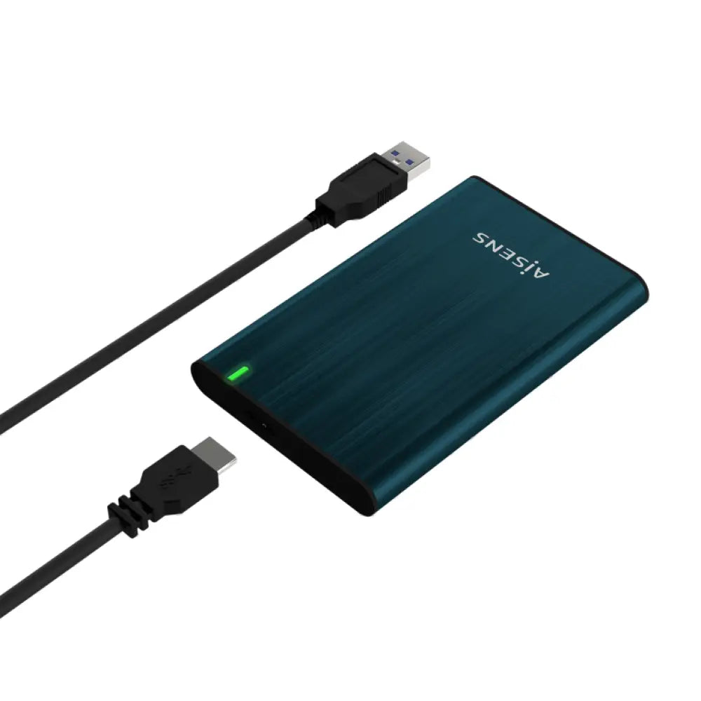 AISENS Caja Externa 2.5" ASE-2525PB 9.5 mm SATA A USB 3.0/USB 3.1 Gen1. Azul Pacifico - detalle