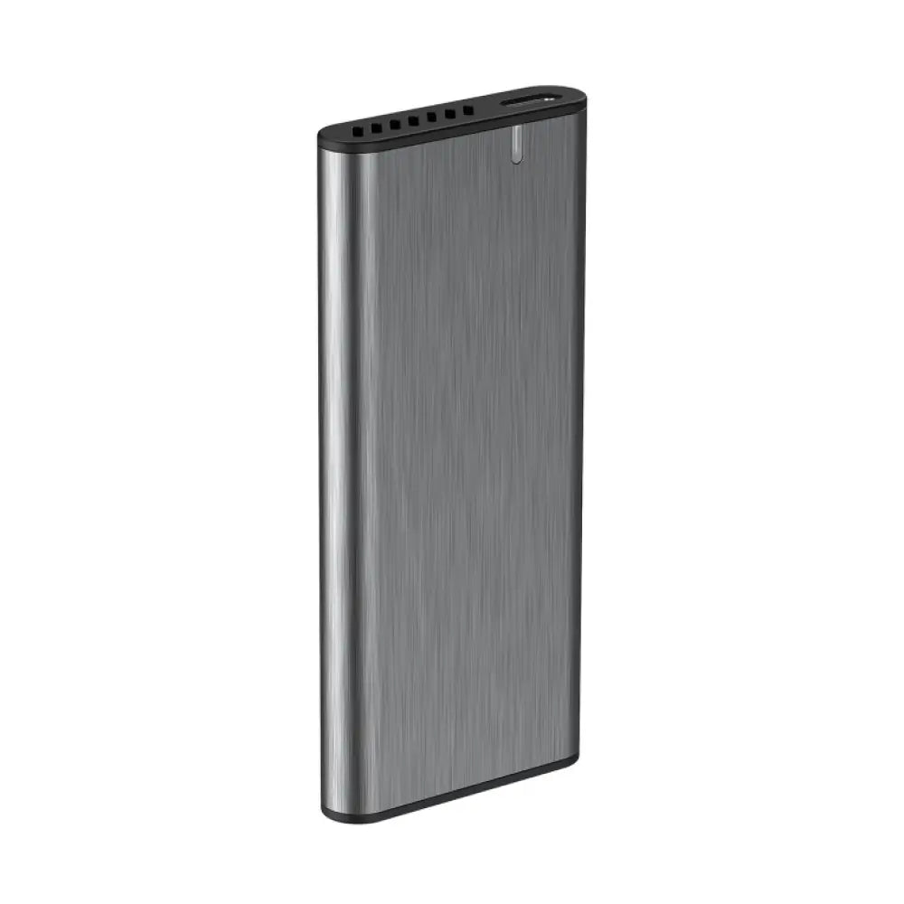 Carcasa externa AISENS para M.2 NGFF en color gris, conecta a USB 3.1 Gen1 para discos SATA M.2.