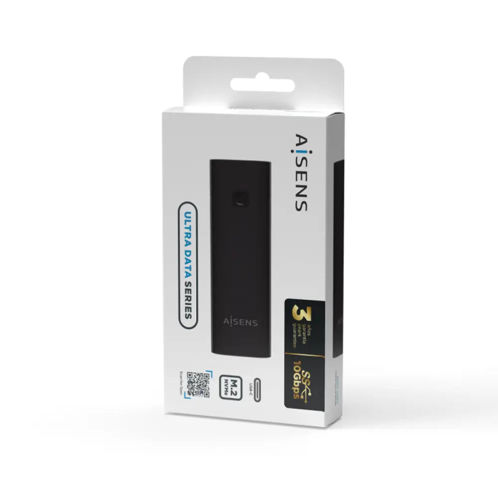 AISENS Caja Externa M.2 (NGFF) ASM2-020B NVMe a USB3.2 GEN2. Negra - detalle