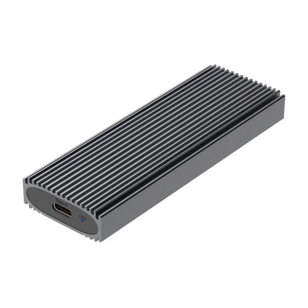 Carcasa externa AISENS para M.2 NGFF NVMe a USB 3.2 Gen 2, en color gris, para almacenamiento portátil y rápida transferencia de datos.