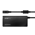 AISENS Cargador 65 W Automatico Universal Multitension Para Portatil Con 9 Conectores + USB-A QC.3.0