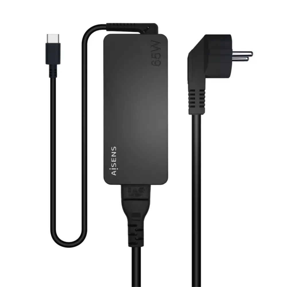 AISENS Cargador 65W PD3.0 1XUSB-C 1.8M. Negro