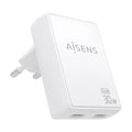 AISENS Cargador De Pared GaN Ultra Delgado 30W. 2xUSB-C PD3.0 QC4.0. Blanco