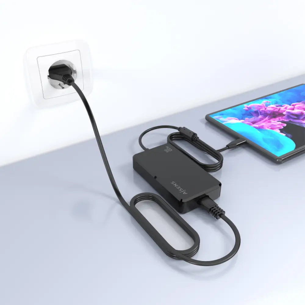 AISENS Cargador De Sobremesa GaN 100W PD3.0 1xUSB-C 1.8m. Negro - detalle