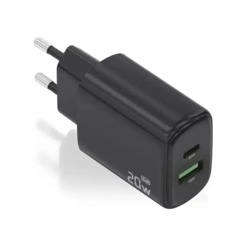 Aisens Cargador GaN 20W USB-C PD 3.0 USB-A QC3.0