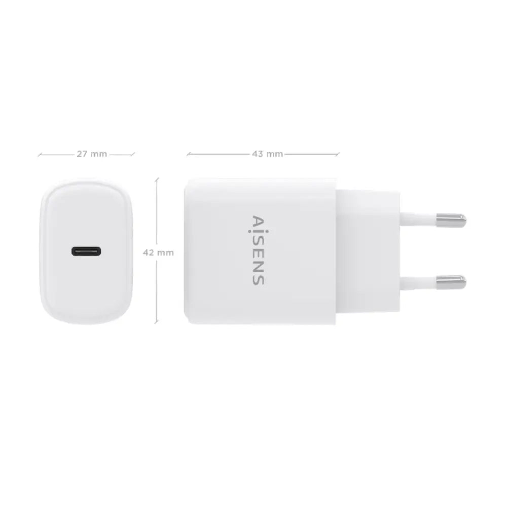 AISENS Cargador GaN 30W. 1xUSB-C PD3.0. Blanco - detalle