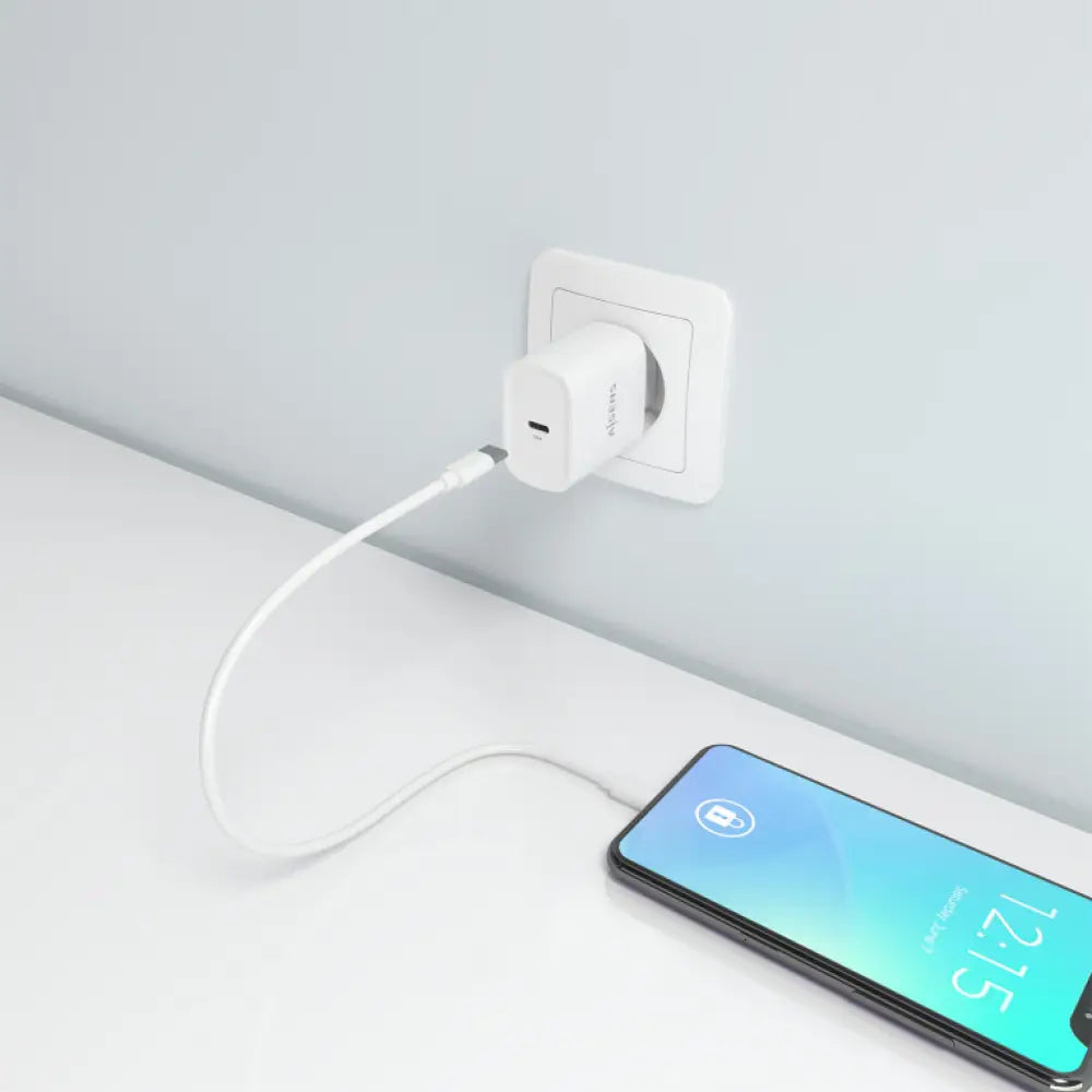 AISENS Cargador GaN 30W. 1xUSB-C PD3.0. Blanco - detalle