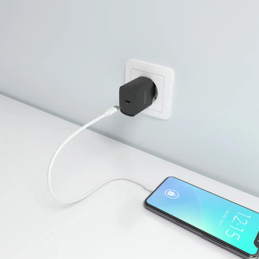 AISENS Cargador GaN 30W. 1xUSB-C PD3.0. Negro - detalle