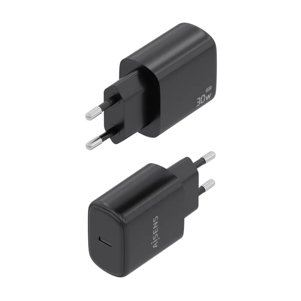 AISENS Cargador GaN 30W. 1xUSB-C PD3.0. Negro - detalle