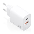 AISENS Cargador GaN 30W. 1xUSB-C PD3.0 QC4.0. 1xUSB-A QC3.0. Blanco