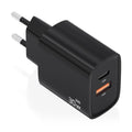 AISENS Cargador GaN 30W. 1xUSB-C PD3.0 QC4.0. 1xUSB-A QC3.0. Negro