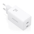 AISENS Cargador GaN 65W. 2xUSB-C PD3.0 QC4.0. Blanco