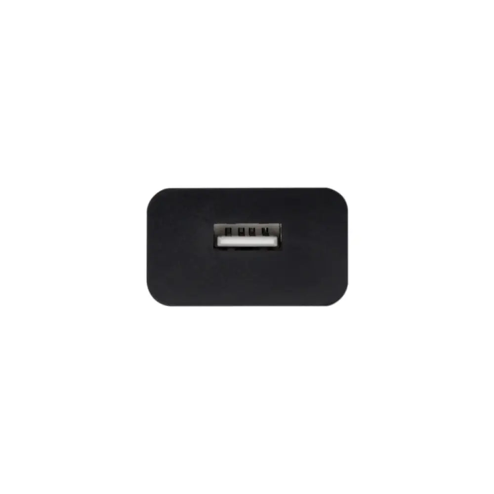 Cargador USB AISENS de 10W en color negro, con salida 5V/2A, diseñado para cargar dispositivos electrónicos de manera eficiente.