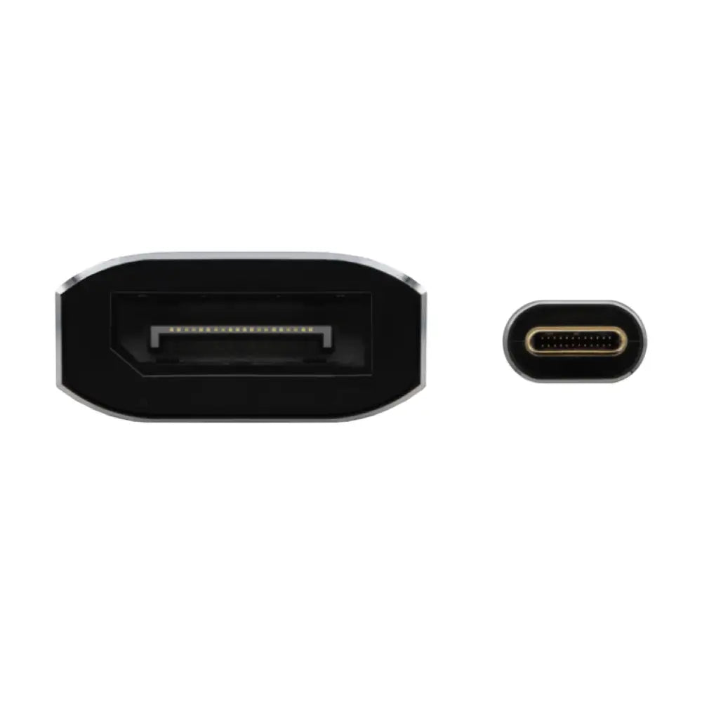AISENS Conversor Aluminio USB-C a Displayport 8K@60Hz. USB-C/M-DP/H. Negro. 15cm - detalle