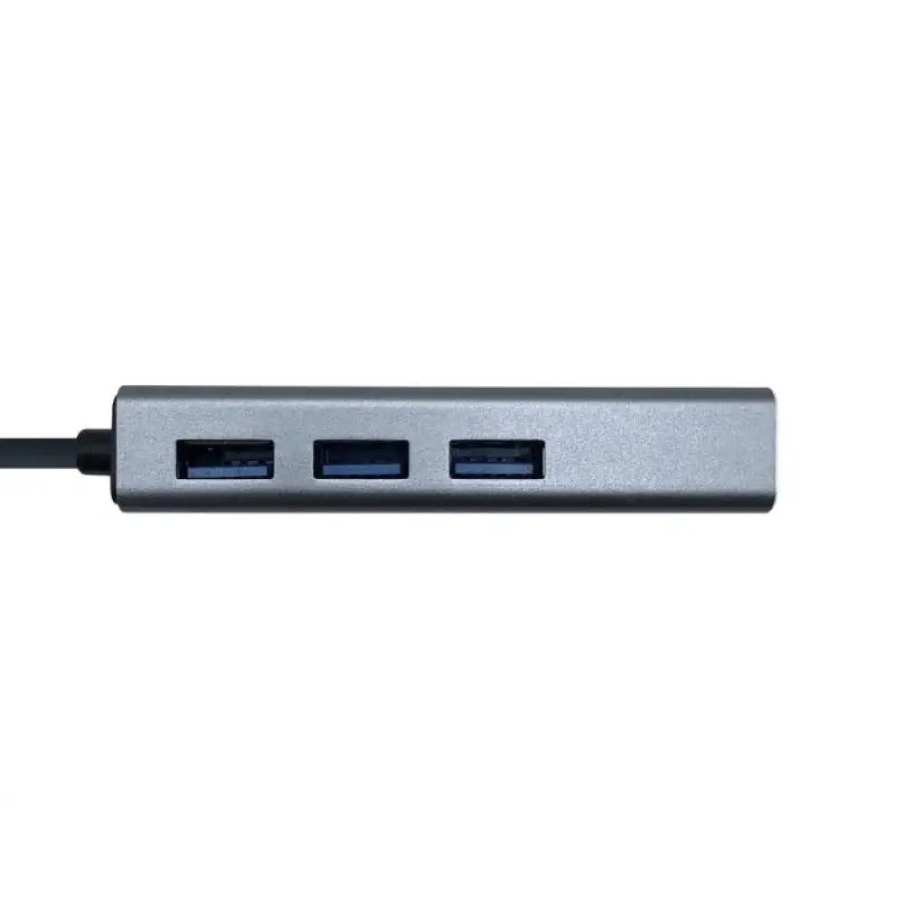 Aisens Conversor USB 3.0 Ethernet + 3 usb3.0 gris - detalle
