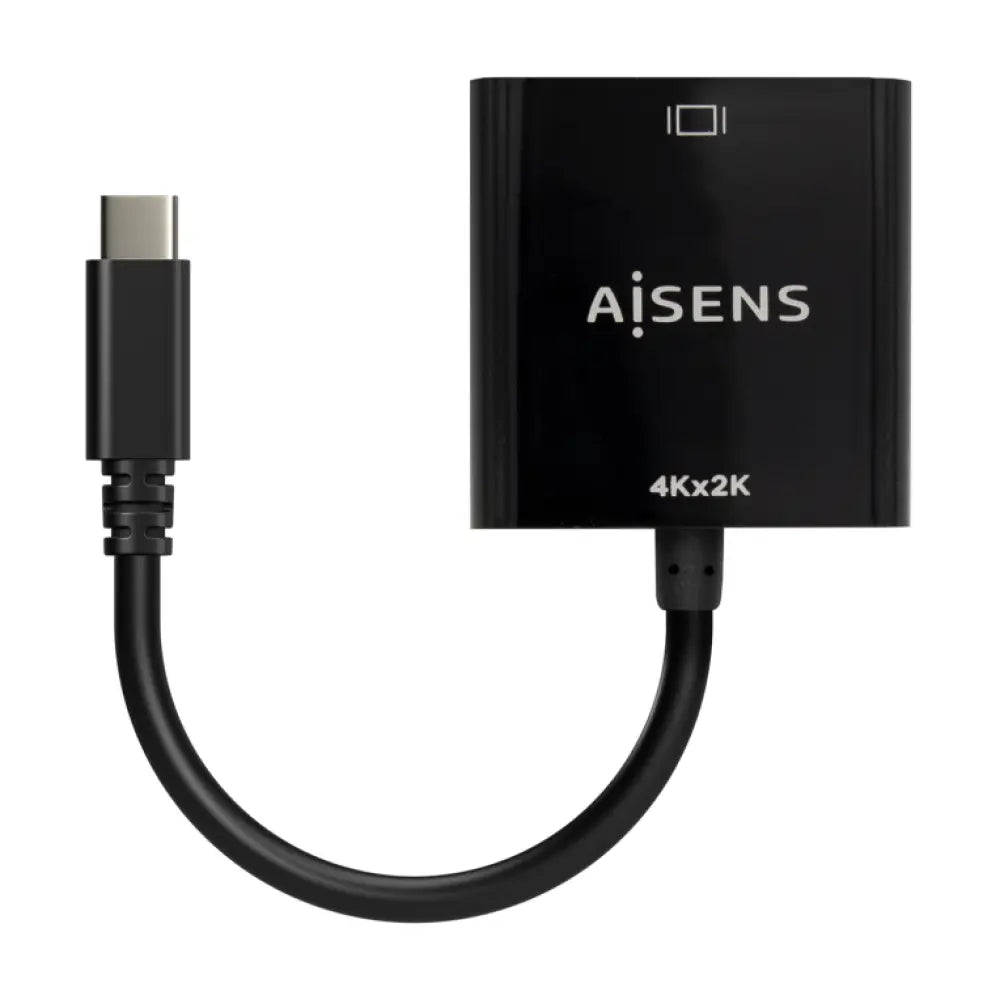AISENS Conversor USB-C A HDMI 4K@30Hz. USB-C/M-HDMI/H. Negro. 15cm - detalle