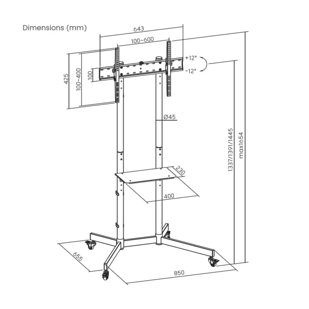 AISENS FT70TE-333 soporte para TV 177.8 cm (70") - detalle