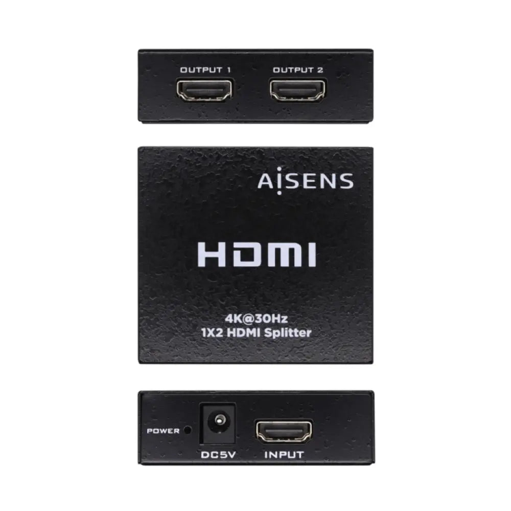 AISENS HDMI Duplicador 4k@30Hz 1x2 Con Alimentación. Negro - detalle