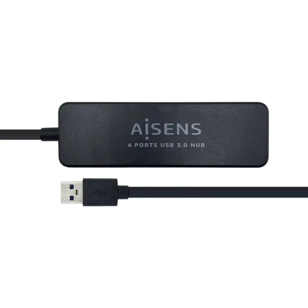 AISENS Hub USB 3.0. Tipo A/M - 4 x Tipo A/H. Negro. 30 cm