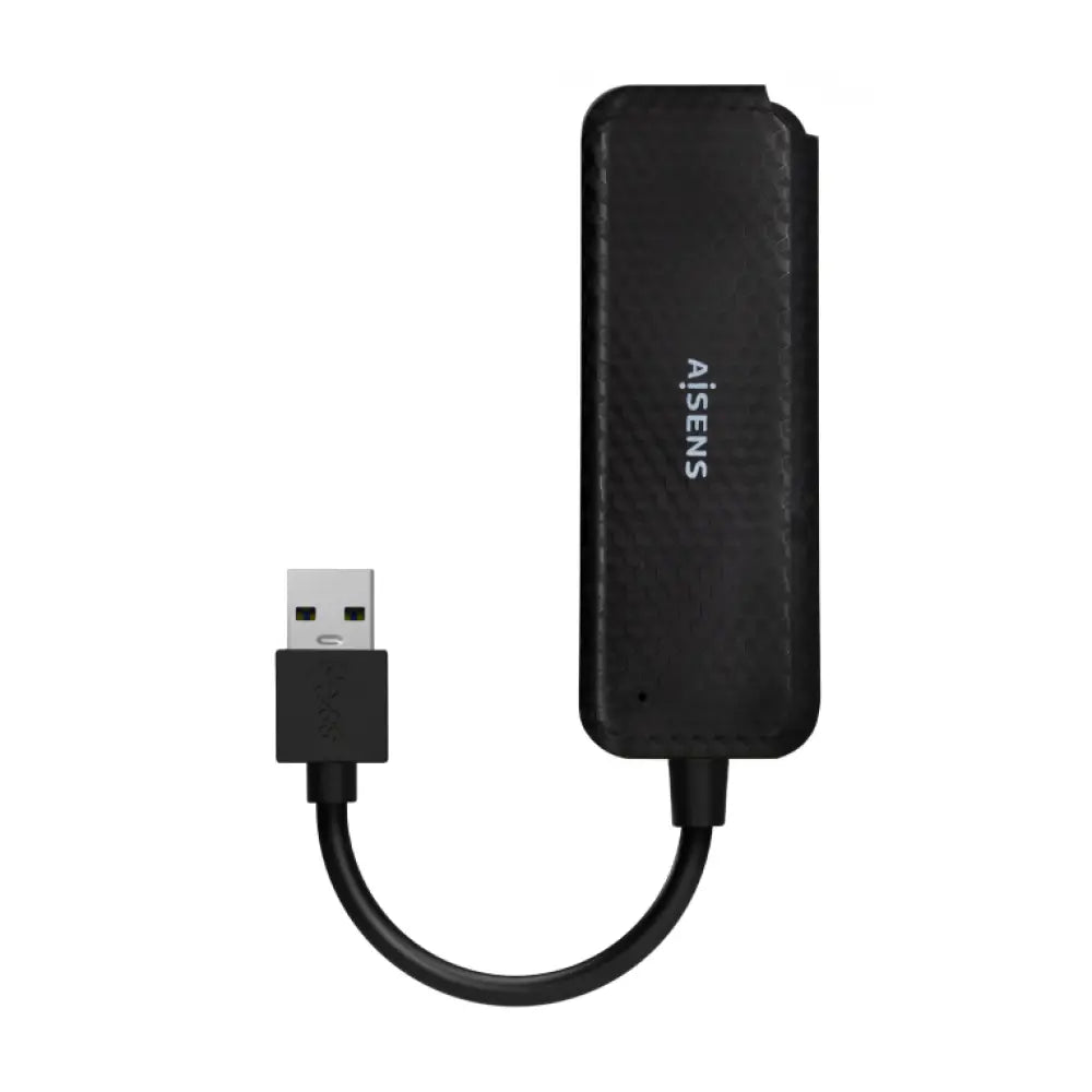 AISENS Hub USB 3.0. Tipo A/M-4x Tipo A/H. Negro. 15cm - detalle