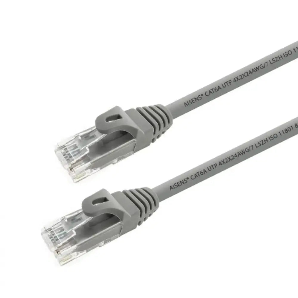 Latiguillo RJ45 Cat.6A UTP gris de 0.5m de la marca AISENS, herramienta de conectores de red.