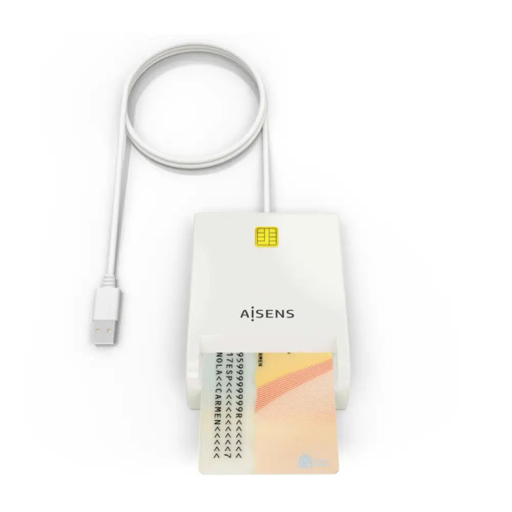 AISENS Lector de Tarjeta Inteligente DNI. Blanco - detalle