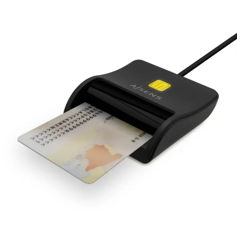 AISENS Lector De Tarjeta Inteligente DNI. USB-C. Negro - detalle
