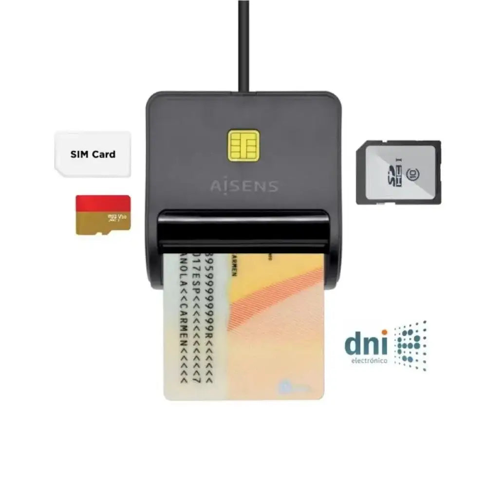Aisens Lector DNI SIM SD MSD MMC RS-MMC MMC Micro - detalle