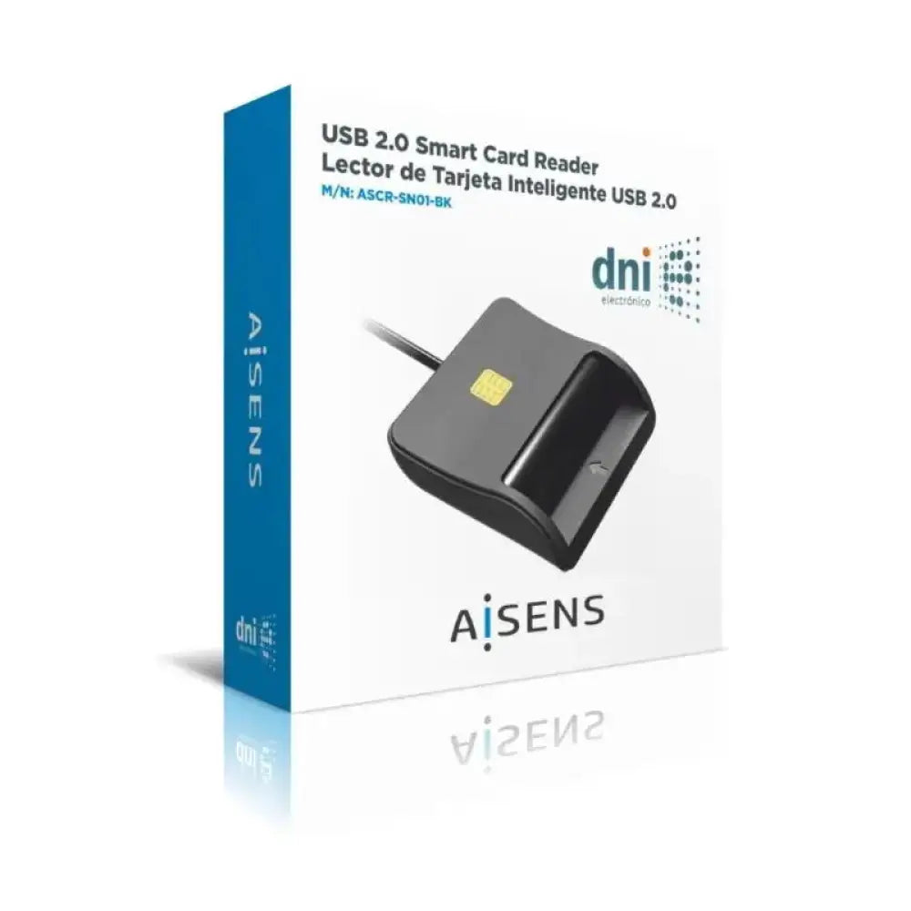 Aisens Lector Tarjetas Inteligente DNI Negro - detalle