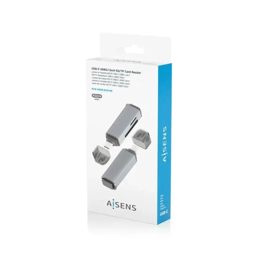 Aisens Lector Tarjetas SD MSD MMC RS-MMC MMCM USBC - detalle