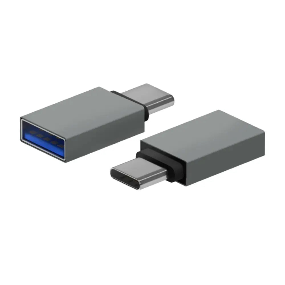 AISENS Mini Adaptador Aluminio USB 3.2 Gen1 3A. Tipo USB-C/M-A/H. Gris - detalle