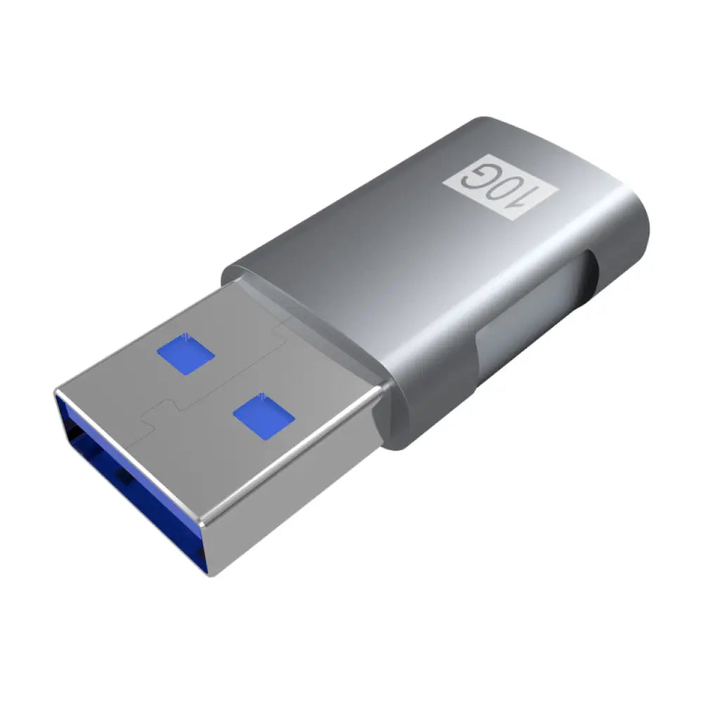 AISENS Mini Adaptador USB 3.2 GEN2 10G 3A. Tipo USB-C/H-A/M. Gris - detalle