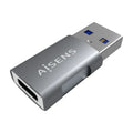 AISENS Mini Adaptador USB 3.2 GEN2 10G 3A. Tipo USB-C/H-A/M. Gris
