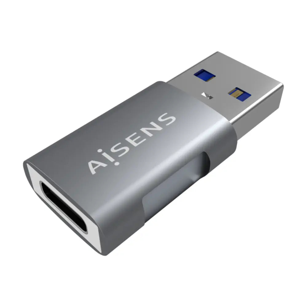 AISENS Mini Adaptador USB 3.2 GEN2 10G 3A. Tipo USB-C/H-A/M. Gris