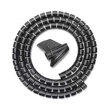 AISENS Organizador de cable en espiral 25mm. Negro. 1.0m