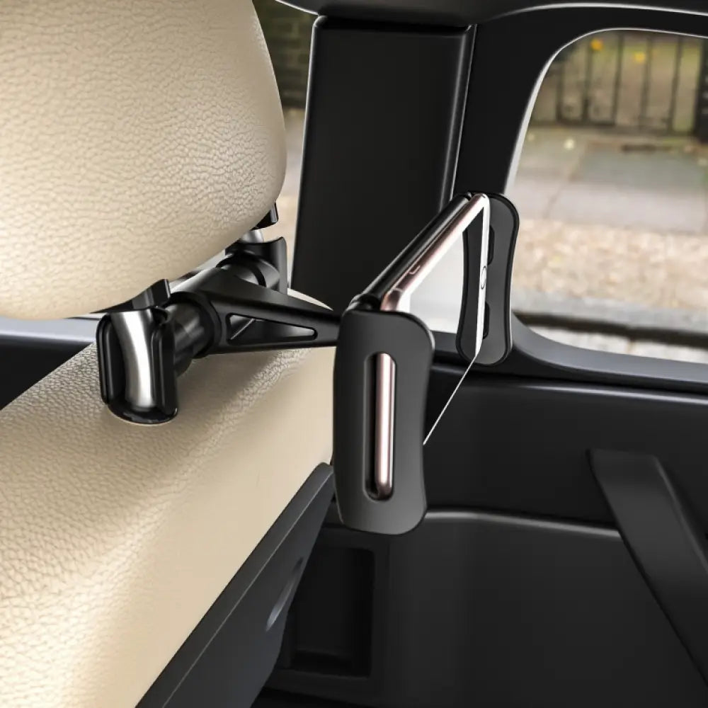 AISENS Soporte Coche Ajustable (1 Pivote) Para Reposacabezas Para Telefono / Tablet. Negro - detalle