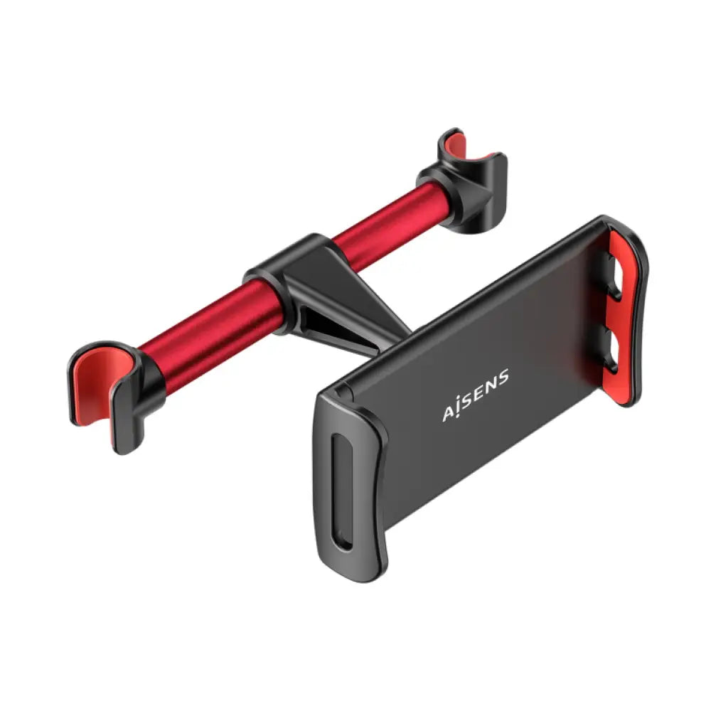 AISENS Soporte Coche Ajustable (1 Pivote) Para Reposacabezas Para Telefono / Tablet. Rojo