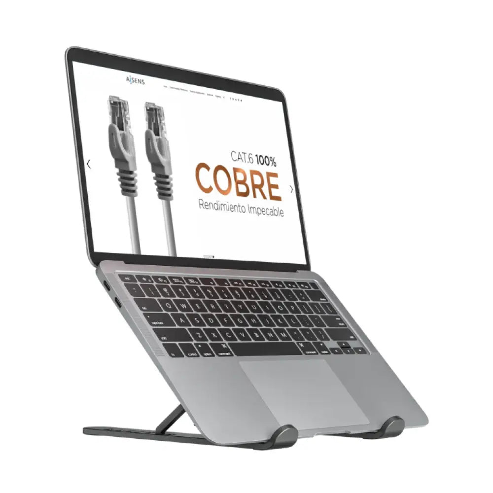 AISENS Soporte De Sobremesa Ajustable Para Portatil / Tablet. Gris Oscuro - detalle