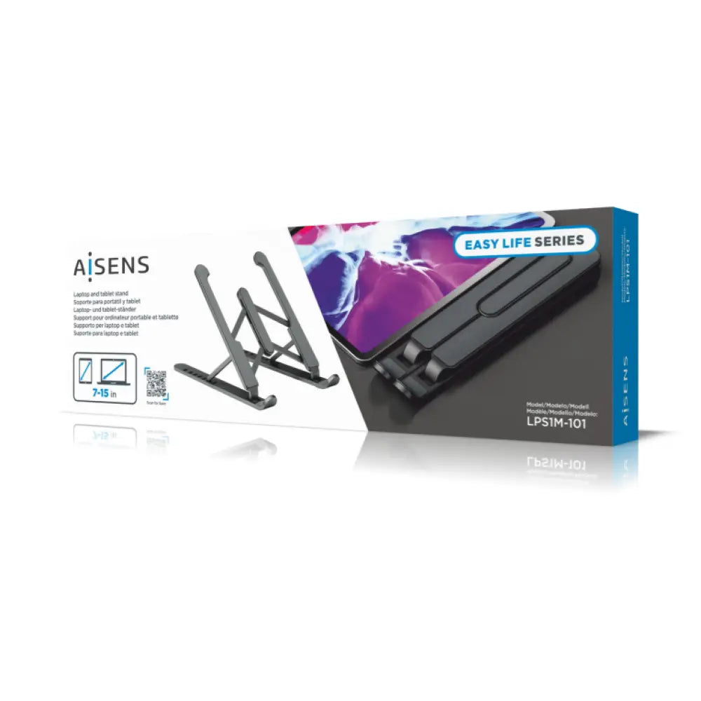 AISENS Soporte De Sobremesa Ajustable Para Portatil / Tablet. Gris Oscuro - detalle