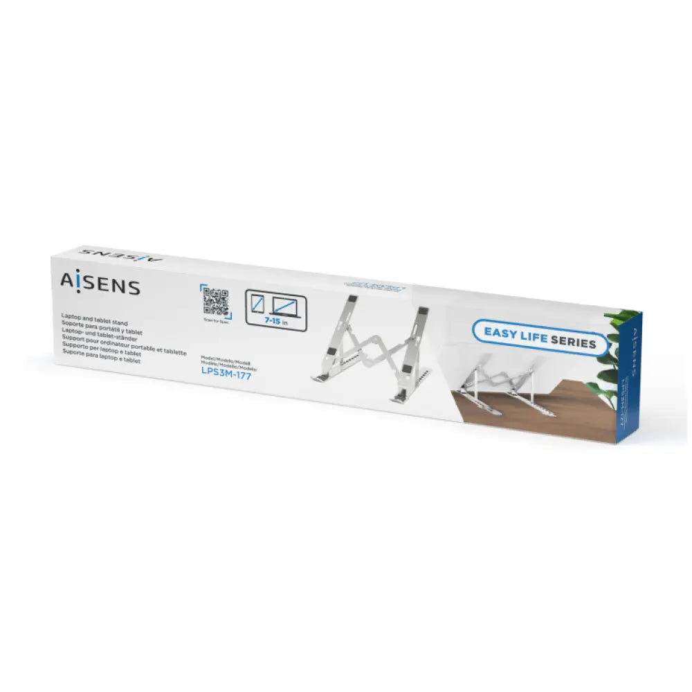 AISENS Soporte de Sobremesa Ajustable para Portatil / Tablet. Plata - detalle