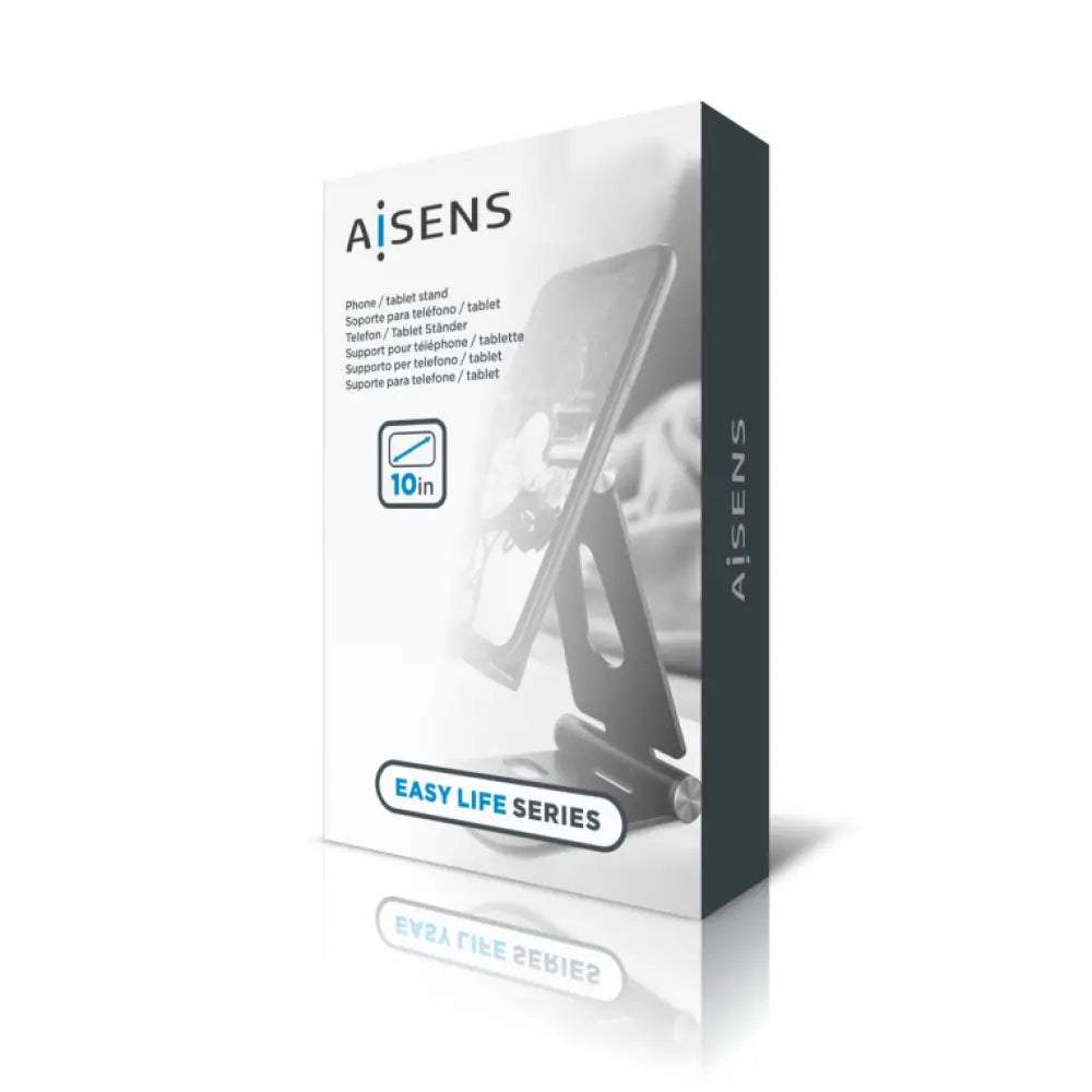 AISENS Soporte De Sobremesa Tamaño XL Ajustable (2 Pivotes) Para Movil / Tablet. Gris - detalle