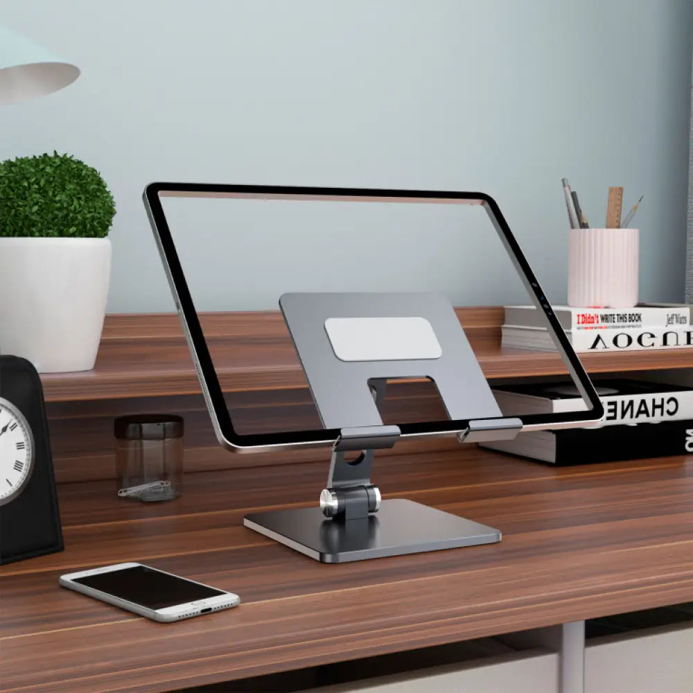 AISENS Soporte de Sobremesa Tamaño XXL Ajustable (2 Pivotes) para Movil / Tablet. Gris - detalle