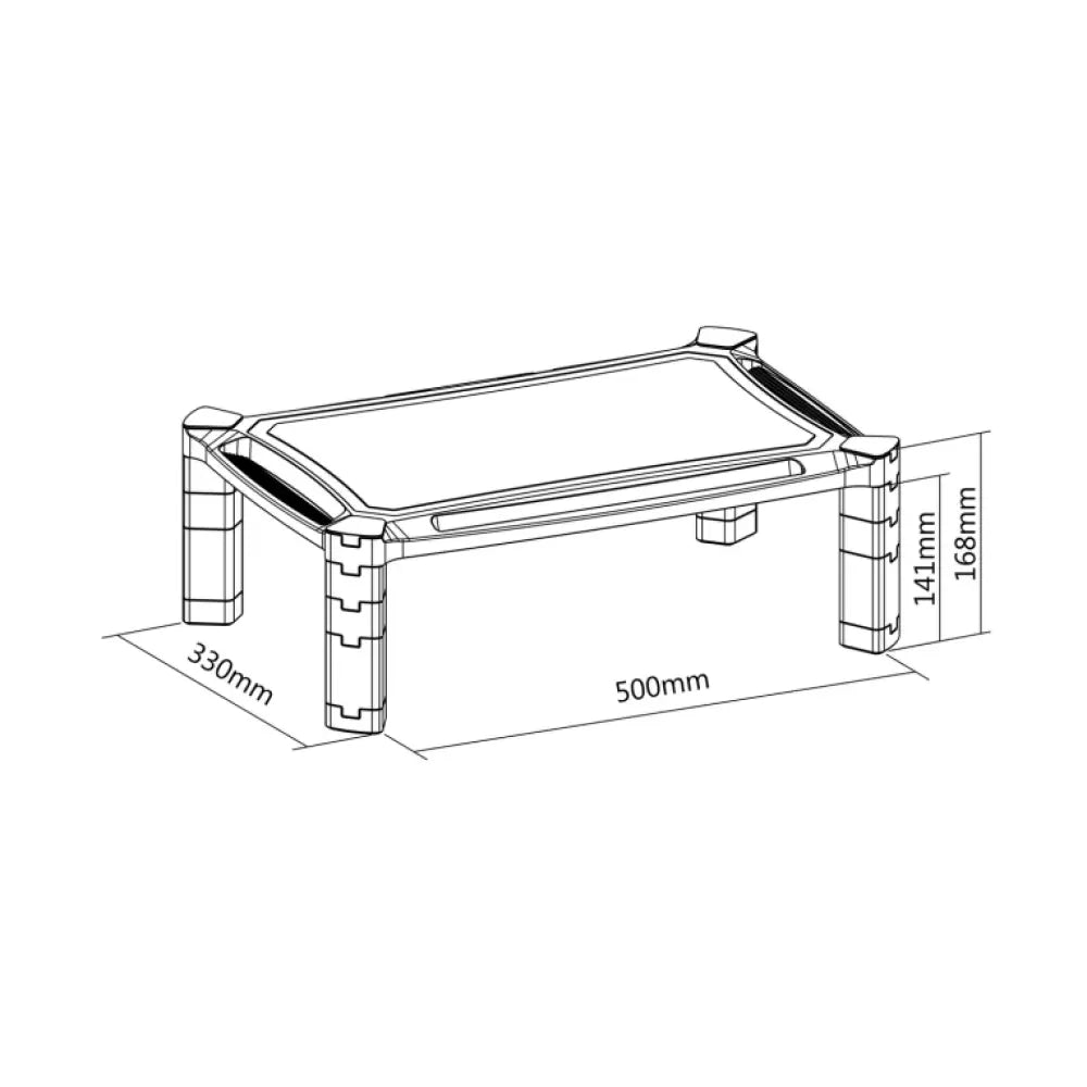 AISENS Soporte Elevador XL Para Monitor/Portátil. Negro - detalle