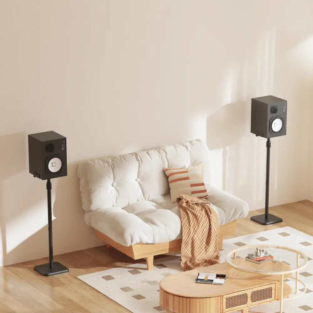 AISENS Soporte Universal De Suelo Giratorio E Inclinable Para Altavoces. Negro - detalle