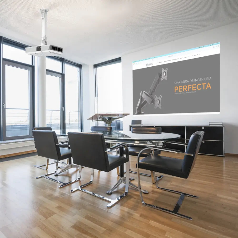 AISENS Soporte Universal Giratorio. Inclinable y Extensible de Techo para Proyector 13.5Kg. Blanco - detalle