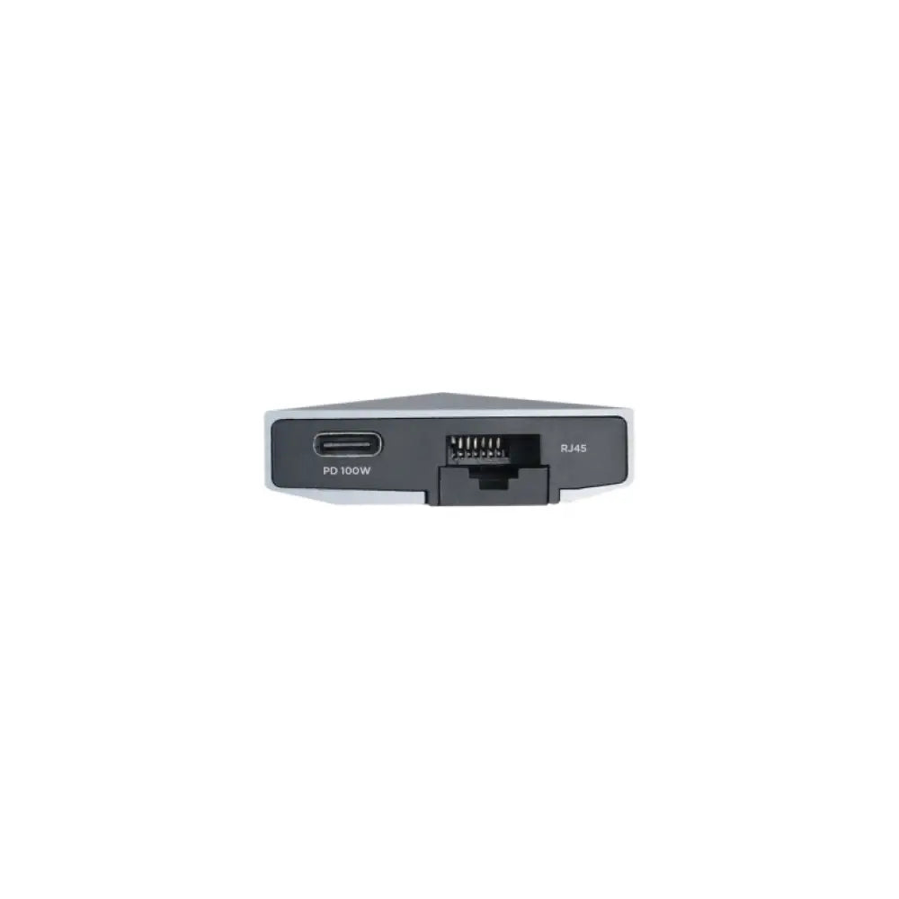 AISENS USB-C dock 8 en 1. USB-C a 1xHDMI. 1xRJ45. 3xUSB. 1xPD. 1xSD. 1xMicroSD. Gris. 15 cm - detalle