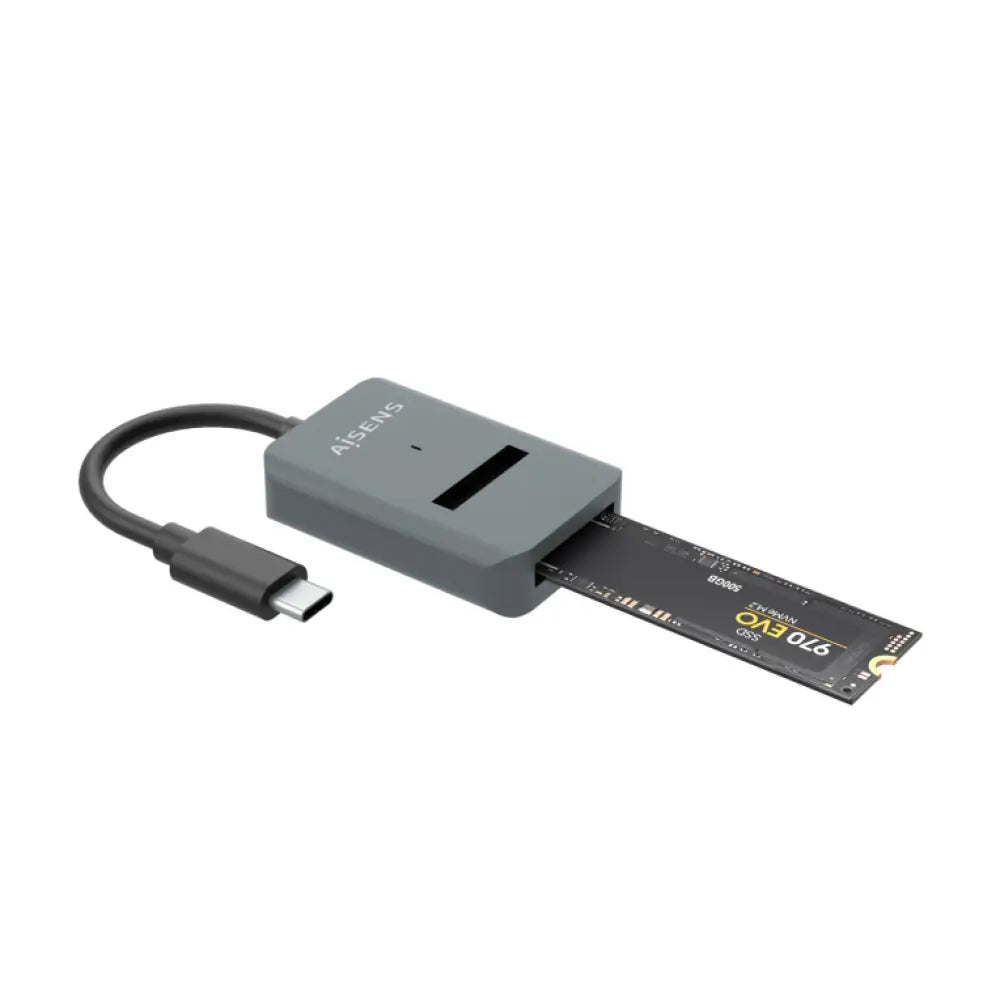AISENS USB-C Dock M.2 (NGFF) ASUC-M2D012-GR SATA/NVMe A USB3.1 Gen2. Gris - detalle
